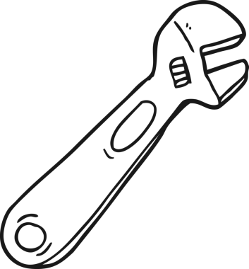 Bir insan tarafından çizilmiş çizgi film anahtarı.