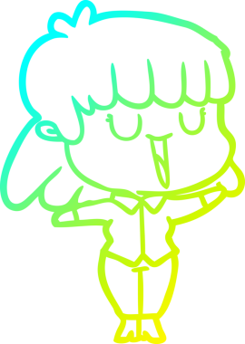 Bir insan tarafından çizilmiş bir karikatür kadın çizimi.