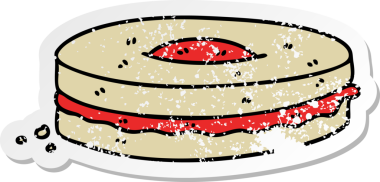 İnsan eliyle çizilmiş garip bir reçel bisküvisi.