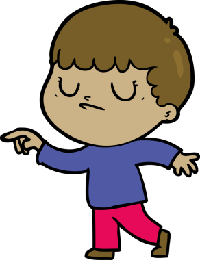 Bir insan tarafından çizilmiş huysuz çocuk çizgi filmi.