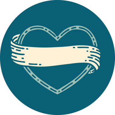 Bir insan tarafından çizilmiş kalp ve bayrağın ikonik dövme şekli