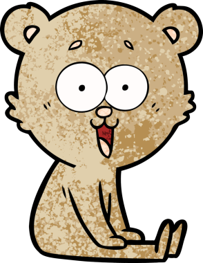 Bir insan tarafından çizilmiş bir çizgi film karakteri.