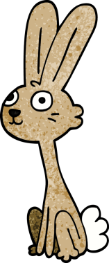 Bir insan tarafından çizilmiş karalama tavşanı