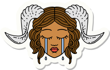 Bir insan tarafından çizilmiş ağlayan kravat iğnesi.