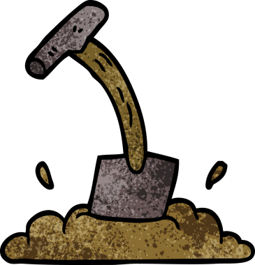 bir insan tarafından çizilmiş karalama küreği