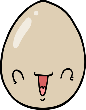 bir insan tarafından çizilmiş karikatür yumurtası