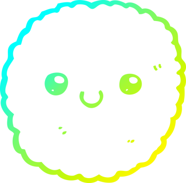 Bir insan tarafından çizilmiş bir çizgi film bisküvisi.