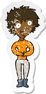 Bir insan tarafından çizilmiş çılgın bir karikatürün gerilimli yapıştırması.