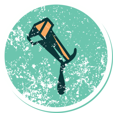 Bir insan tarafından çizilmiş demir tırnağın sembolik dövmesi.