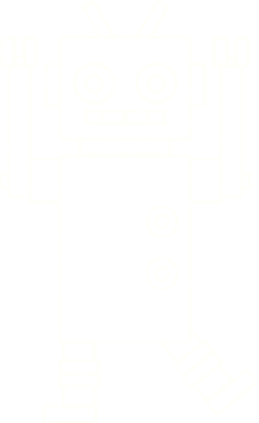 Bir insan tarafından çizilen Çılgın Robot Tebeşiri