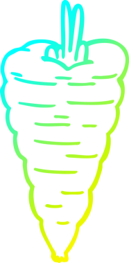 Bir insan tarafından çizilmiş bir havuç karikatürü.