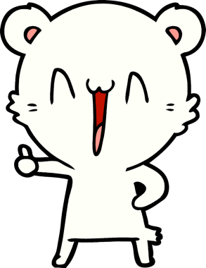 Bir insan tarafından çizilmiş kutup ayısı karikatürü