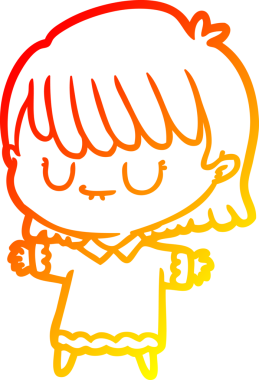 Bir insan tarafından çizilmiş bir karikatür kadın çizimi