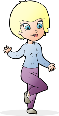 Bir insan tarafından çizilen karton kadın.