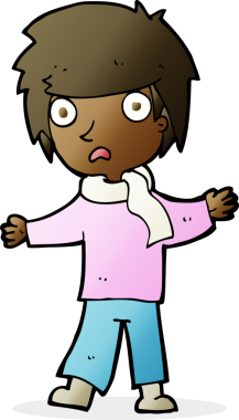 Bir insan tarafından çizilmiş mutsuz çocuk çizgi filmi.