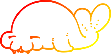 Bir insan tarafından çizilmiş bir karikatür mührünün sıcak çizgi çizimi