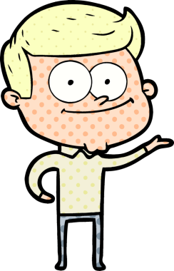 Bir insan tarafından çizilmiş mutlu bir adam.