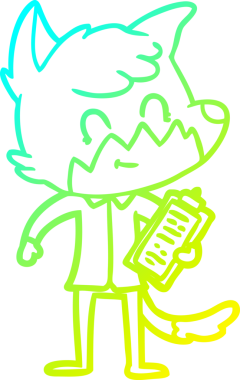 Bir insan tarafından çizilmiş soğuk gradyan çizgi çizgi film yönetmeni.