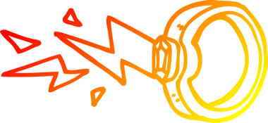 Bir insan tarafından çizilmiş karikatür zaplama halkasının sıcak çizgi çizimi