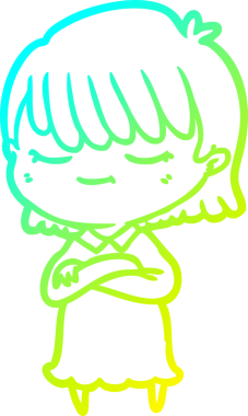 Bir insan tarafından çizilmiş bir karikatür kadın çizimi.