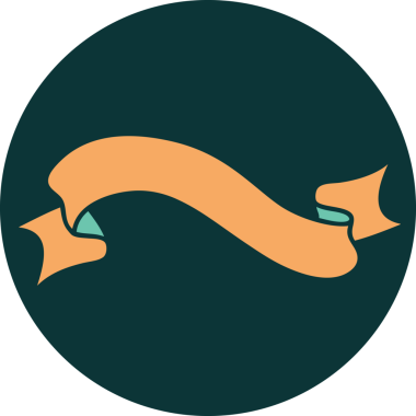 Bir insan tarafından çizilmiş bir pankartın ikonik dövme şekli