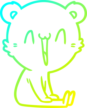 Bir insan tarafından çizilen mutlu ayı karikatürünün soğuk gradyanı.