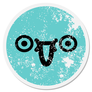 Bir insan tarafından çizilmiş heyecanlı dairesel etiket