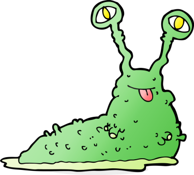 Bir insan tarafından çizilmiş iğrenç sümüklü böcek.