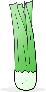 Bir insan tarafından çizilmiş el yazması pırasa karikatür