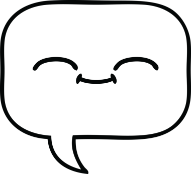 Bir insan tarafından çizilmiş bir konuşma baloncuğunun çizgi çizimi