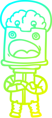 Bir insan tarafından çizilmiş soğuk gradyan robot çizimi