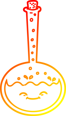 Bir insan tarafından çizilen kimyasal bir reaksiyonun sıcak çizgi çizimi