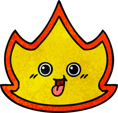 Bir insan tarafından çizilmiş bir ateşin retro grunge dokusu.