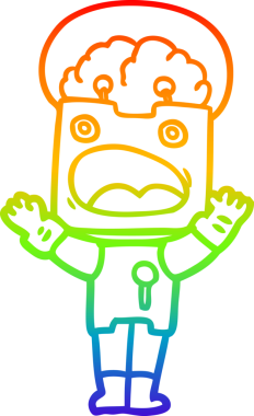 gökkuşağı gradyan çizgisi bir insan tarafından çizilmiş robot çizgi