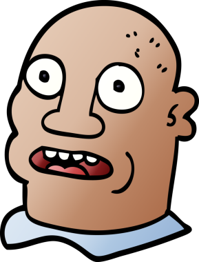 Bir insan tarafından çizilmiş bir adamın kafasının karalaması.