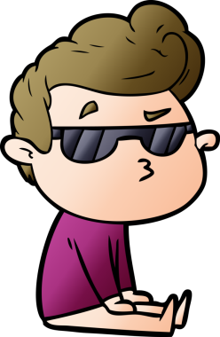 Bir insan tarafından çizilmiş havalı bir çizgi film.