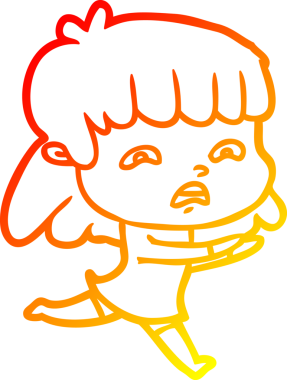 İnsan tarafından çizilmiş endişeli bir karikatür çizimi.