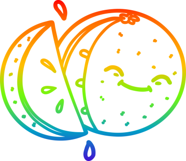 Bir insan tarafından çizilmiş dilimlenmiş bir karikatür çizimi.