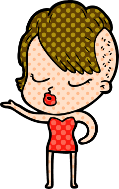 Bir insan tarafından çizilmiş güzel hippi kız.