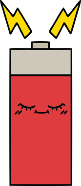 Bir insan tarafından çizilmiş güzel bir pil karikatürü.