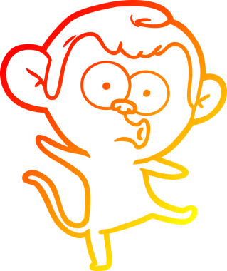 İnsan tarafından çizilmiş bir çizgi film çizimi, bir maymun için sürpriz oldu.