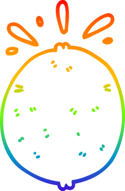 gökkuşağı gradyan çizgi çizimi bir insan tarafından çizilmiş bir karikatür limon