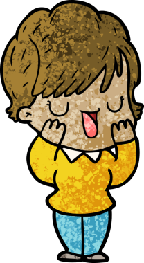 Bir insan tarafından çizilmiş bir karikatür kadın konuşuyor.