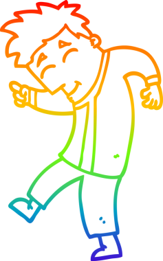 gökkuşağı gradyan çizimi bir insan tarafından çizilmiş bir çizgi film dansçısı