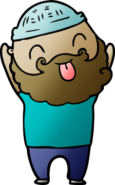 Bir insan tarafından çizilmiş sakallı bir adam.