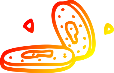 Bir insan tarafından çizilmiş para paralarının çizgi çizimi.