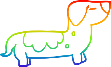 gökkuşağı gradyan çizimi bir insan tarafından çizilmiş sosisli bir çizgi.