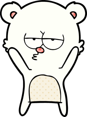 Bir insan tarafından çizilmiş kutup ayısı karikatürü