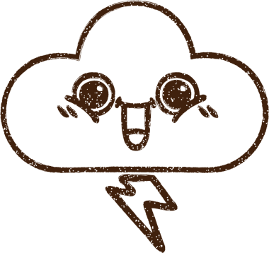 Bir insan tarafından çizilen Mutlu Fırtına Bulutu Kömür Çizimi