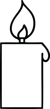 Bir insan tarafından çizilmiş mum çizimi.